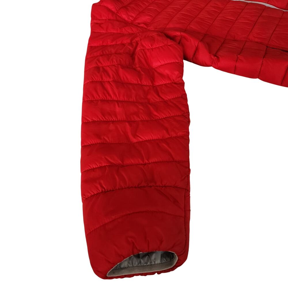 Xersion Packable Puffer Jacket Red Gray Trim Men’… - image 6